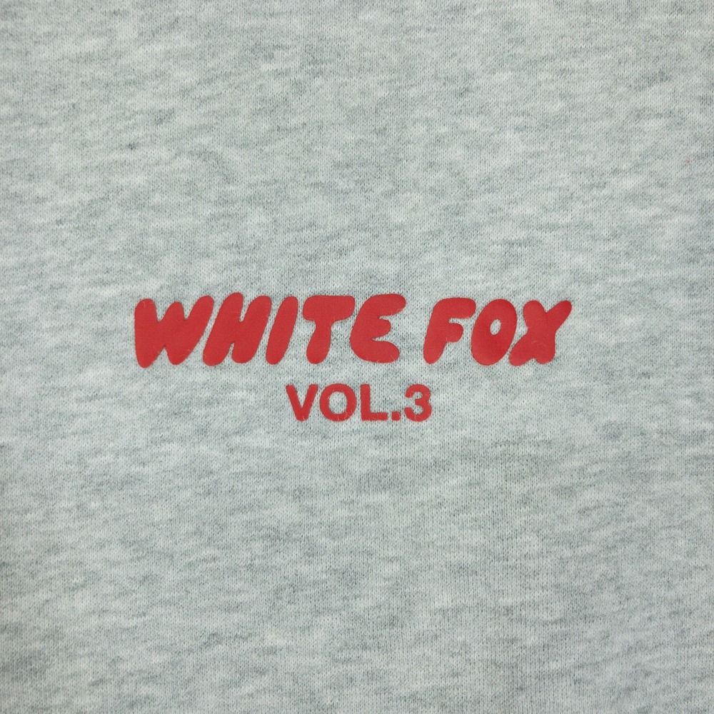 White Fox Hoodie Womens S/M Gray Vol 3 Graphic Pullover Oversized Streetwear - Picture 5 of 14
